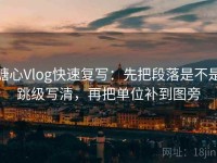 糖心Vlog快速复写：先把段落是不是跳级写清，再把单位补到图旁