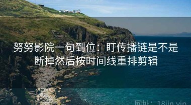 努努影院一句到位：盯传播链是不是断掉然后按时间线重排剪辑