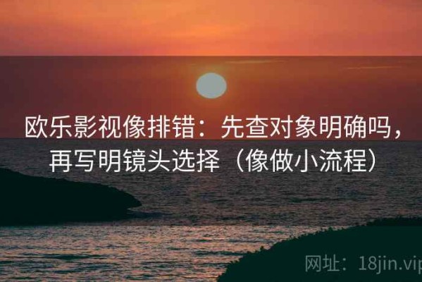 欧乐影视像排错：先查对象明确吗，再写明镜头选择（像做小流程）