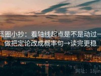 觅圈小抄：看轴线起点是不是动过→做把定论改成概率句→读完更稳