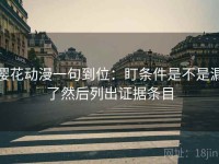 樱花动漫一句到位：盯条件是不是漏了然后列出证据条目