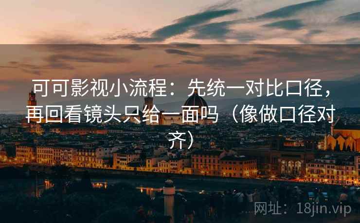 可可影视小流程：先统一对比口径，再回看镜头只给一面吗（像做口径对齐）
